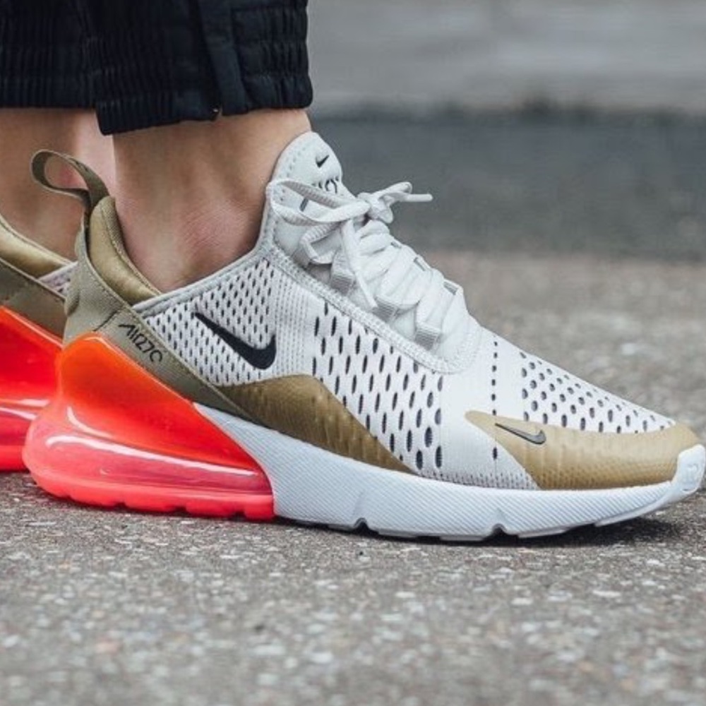 Women’s air max 270 gold, pink, tan sz8